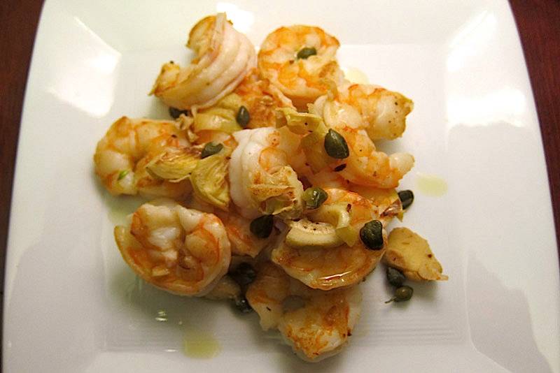 Paleo Garlic Shrimp with Artichokes
