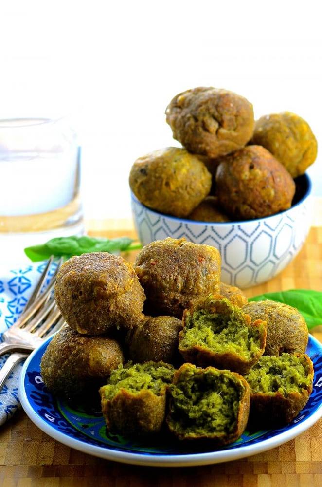 Savory Spinach & Cheese Bite Size Donuts (Sufganiot)