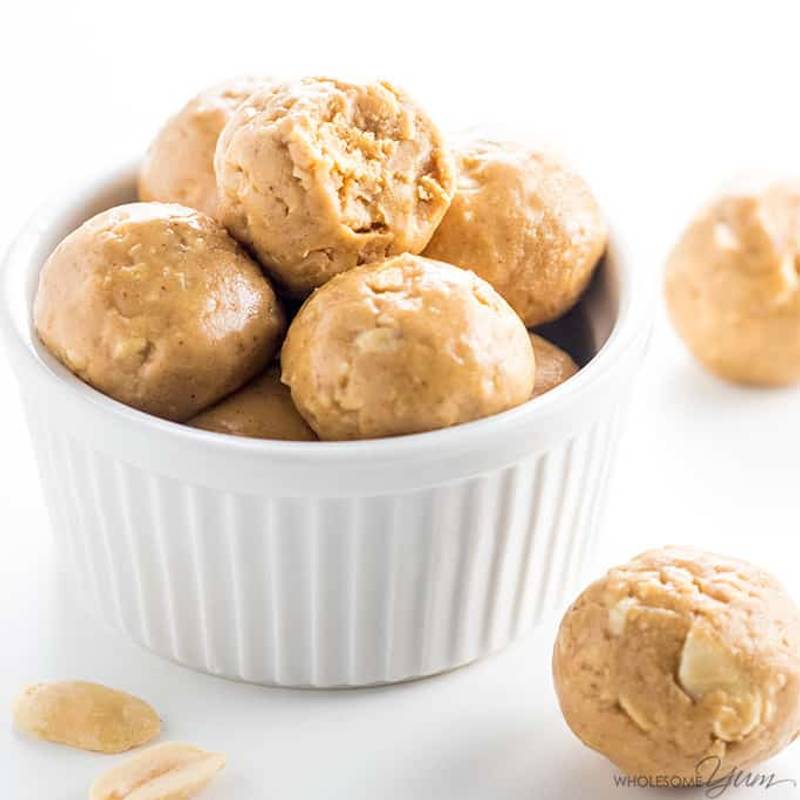 Keto Low Carb Peanut Butter Protein Balls Recipe - 4 Ingredients