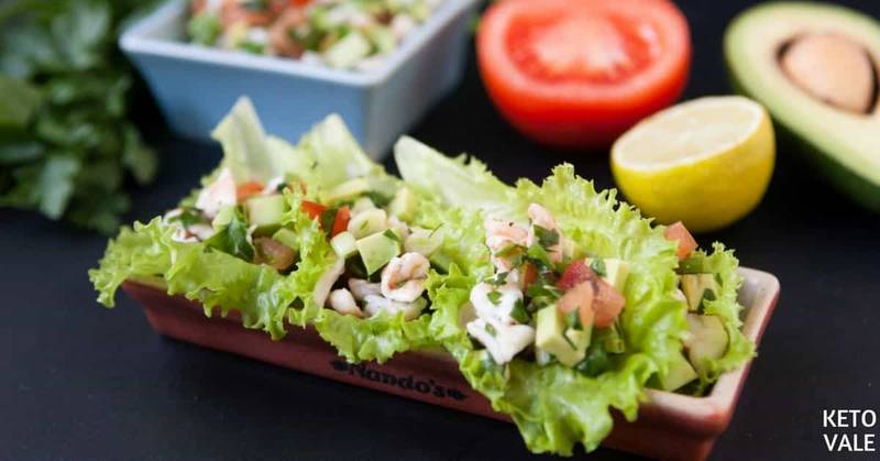 Shrimp Avocado Ceviche Lettuce Wraps
