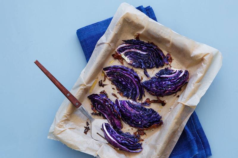 Roasted red cabbage