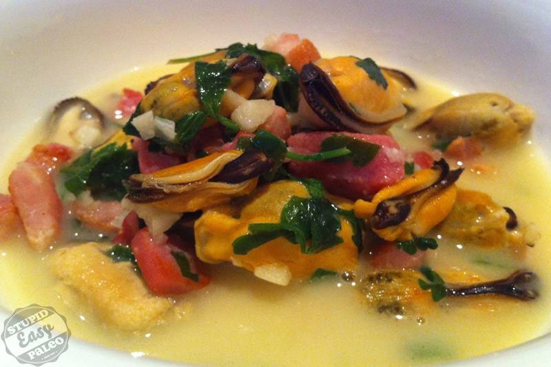 Mussels with Bacon in Lemon-Coconut Broth