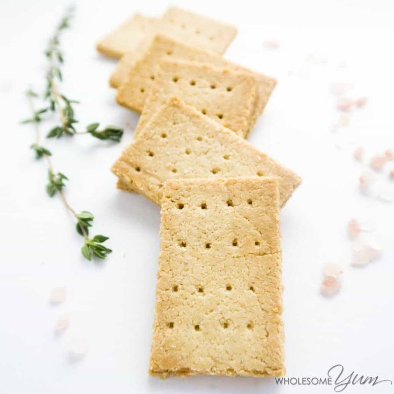 Paleo Low Carb Crackers Recipe with Almond Flour - 3 Ingredients
