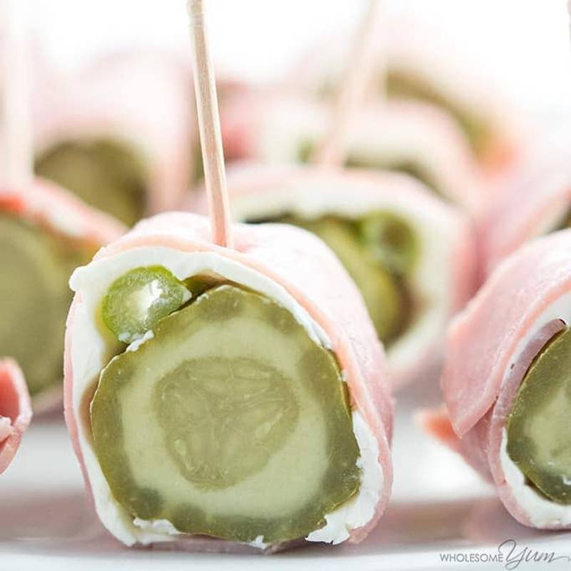 Ham Roll Ups Recipe - Easy Ham Cream Cheese Pickle Roll Ups