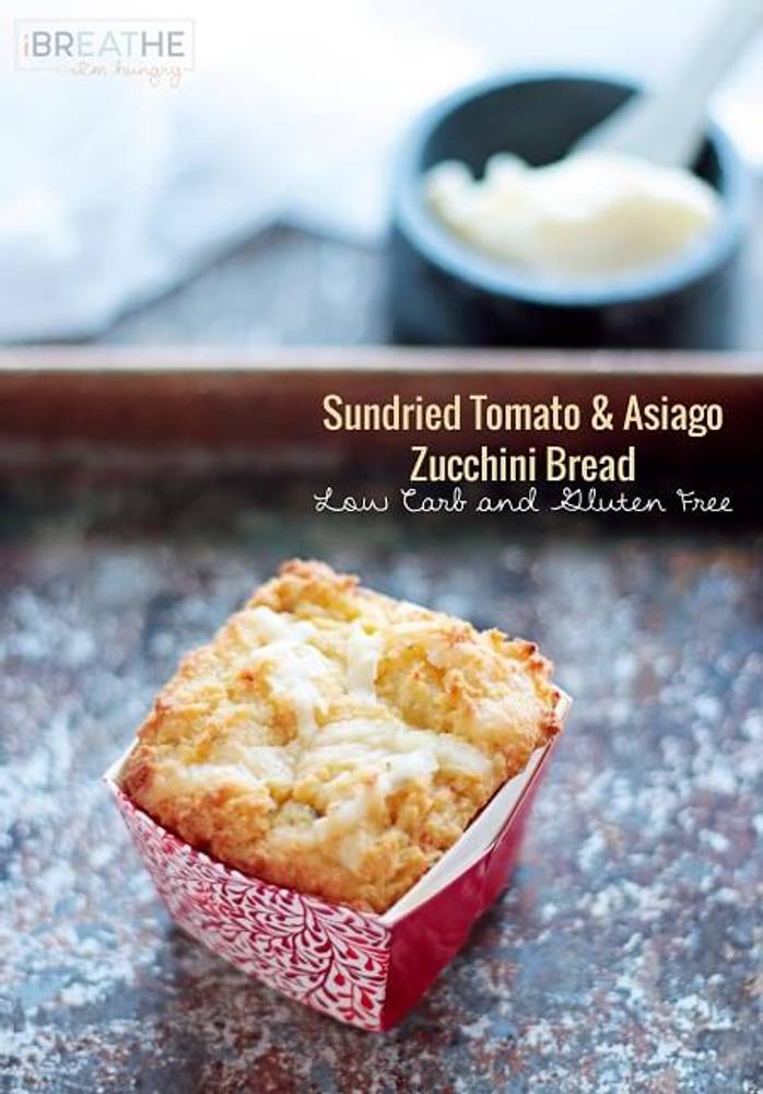 Sun-dried Tomato & Asiago Zucchini Bread - Low Carb