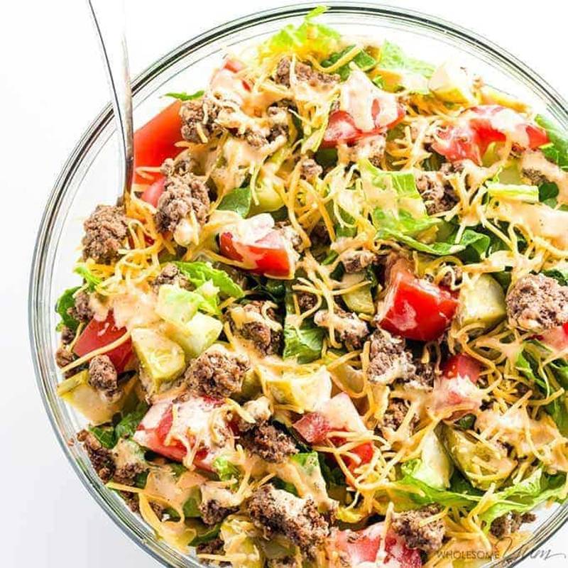 Big Mac Salad (Low Carb, Gluten-free)