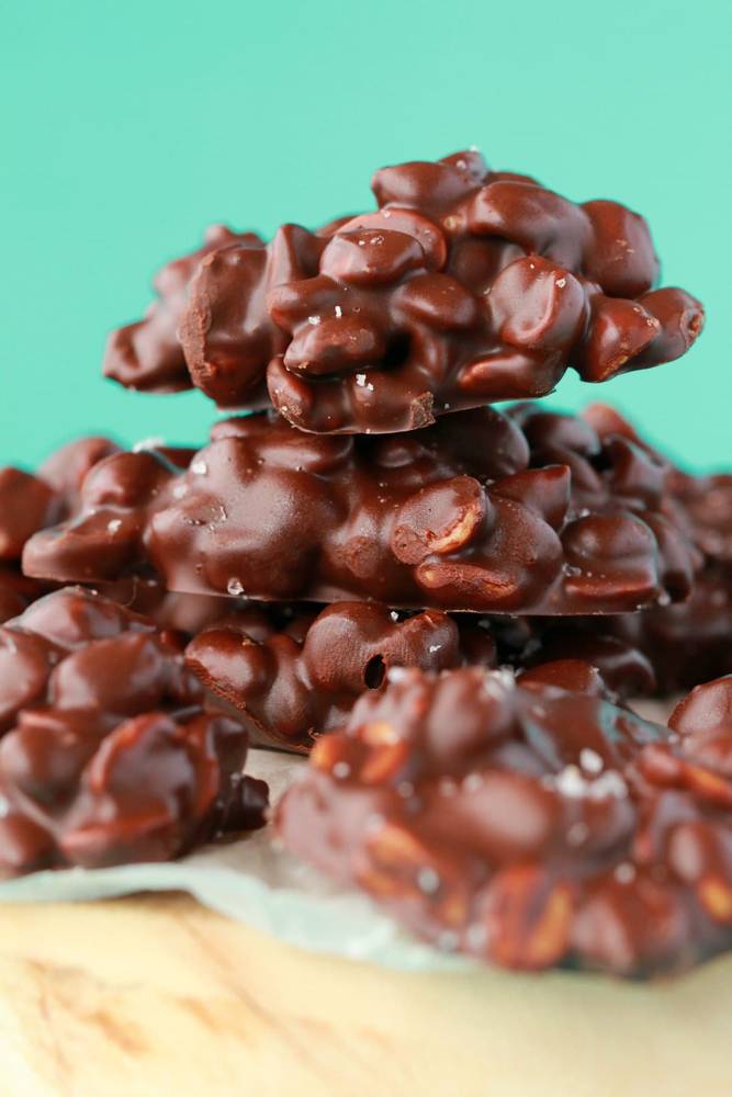Sea Salt Chocolate Peanut Clusters