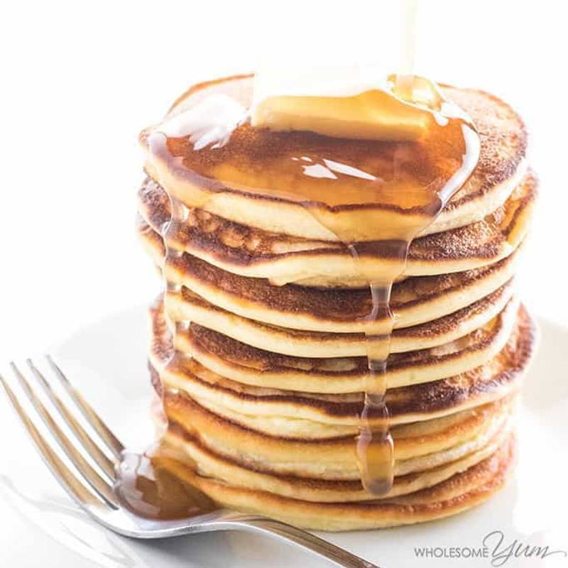 Easy Coconut Flour Pancakes Recipe with Cream Cheese - Low Carb