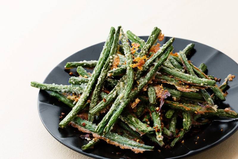 Parmesan-roasted green beans