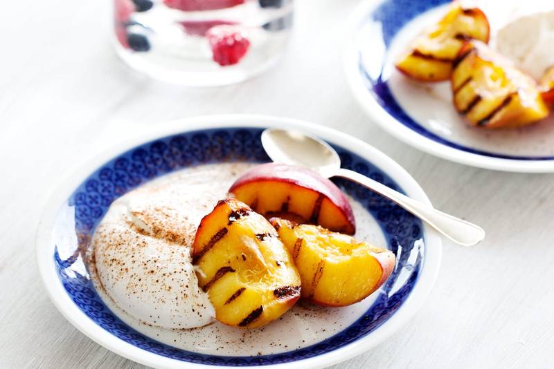 Grilled peaches