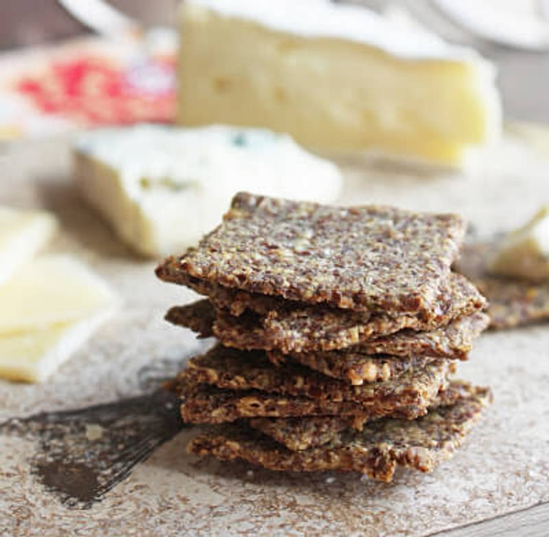 Rosemary & Sea Salt Flax Crackers (Low Carb and Gluten Free)