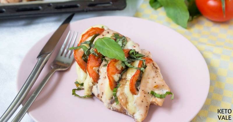 Keto Caprese Hasselback Chicken Breast