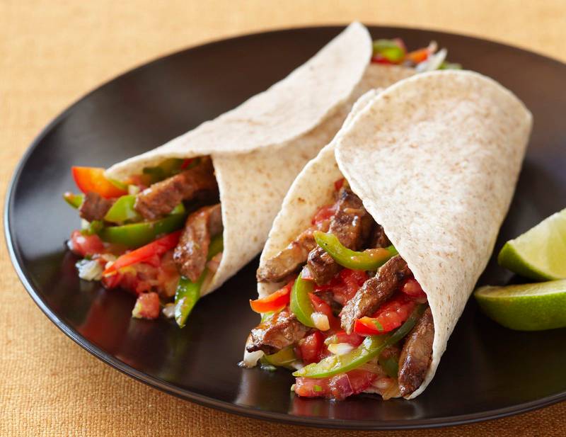 Healthy Low-Carb Chicken or Beef Fajitas Recipe