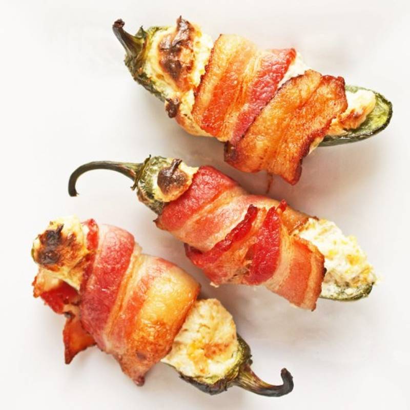 Bacon Wrapped Stuffed Jalapeno Poppers