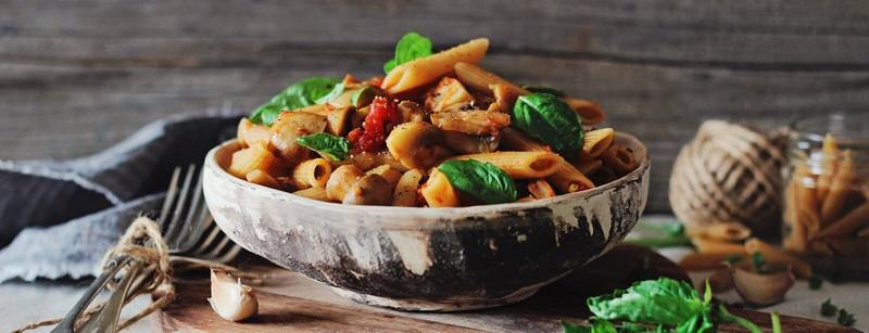 Penne with Tomato-Mushroom Sauce