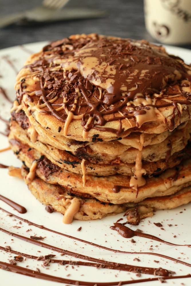 Chocolate Chip Peanut Butter Pancakes