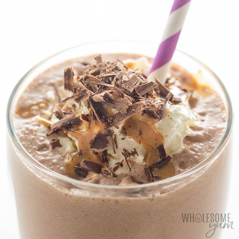 Healthy Chocolate Peanut Butter Low Carb Smoothie Recipe