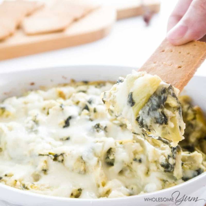 Low Carb Spinach Artichoke Dip (Keto, Gluten-free)
