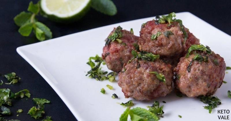 Beef Meatballs With Mint Gremolata
