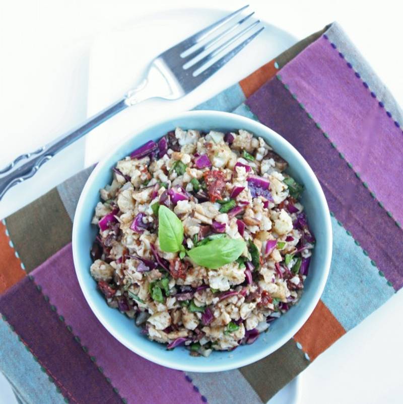 "Anti" Pasta Cauliflower Salad - Low Carb and Gluten Free
