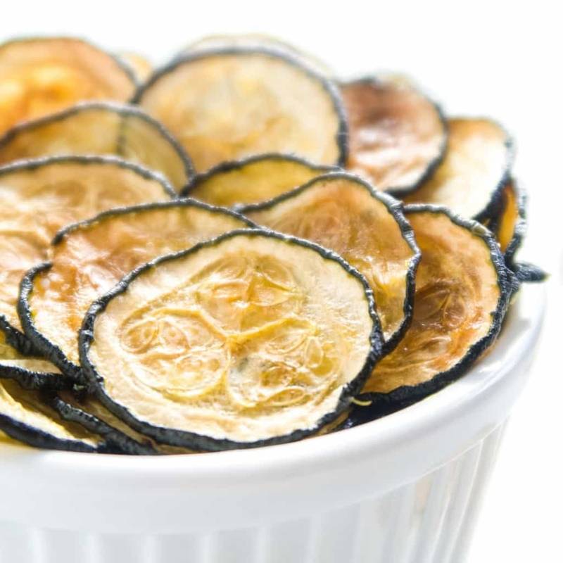 Healthy Oven Baked Zucchini Chips Recipe - No Breading