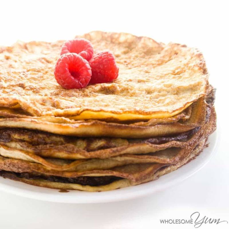 The Best Low Carb Keto Cream Cheese Pancakes or Crepes Recipe