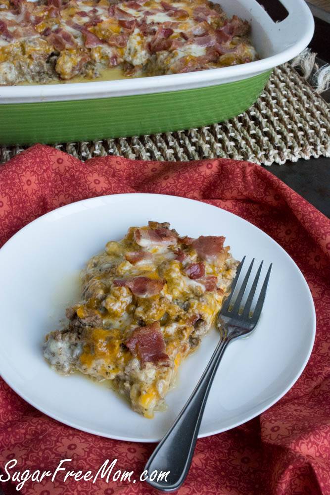 Bacon Cheeseburger Cauliflower Casserole