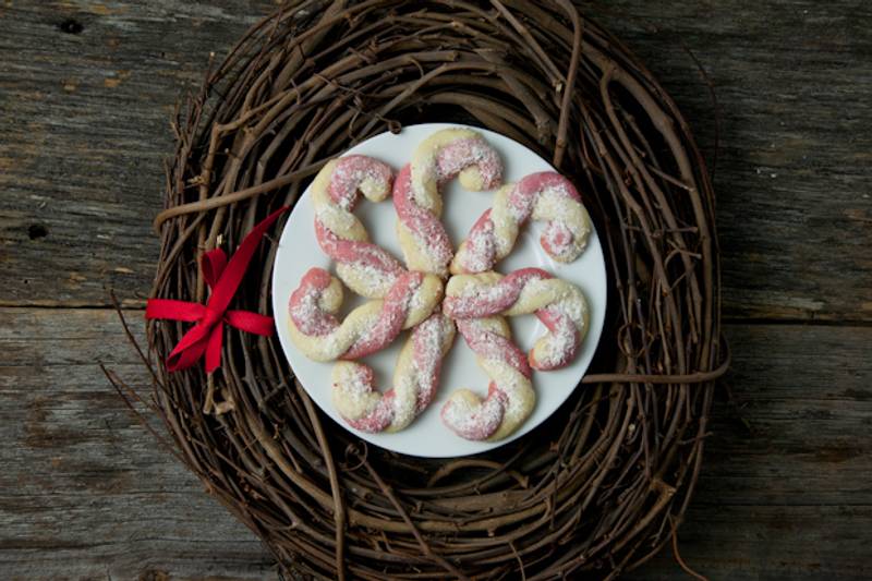 Vegan Candy Cane Cookies