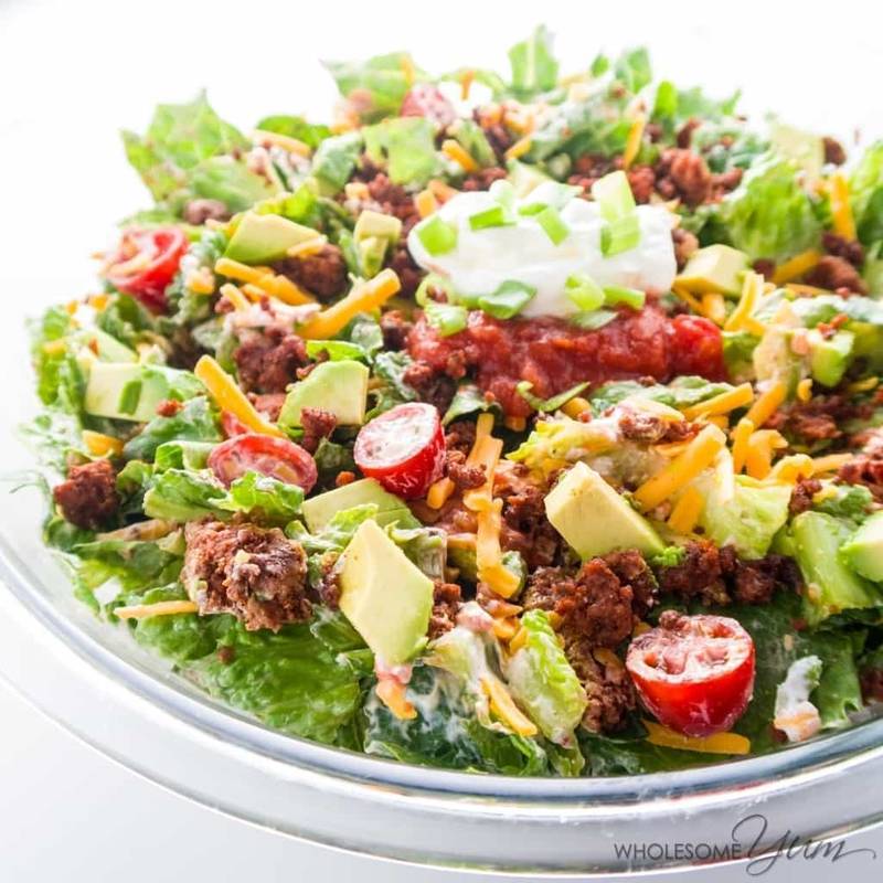 Easy Healthy Taco Salad Recipe with Ground Beef