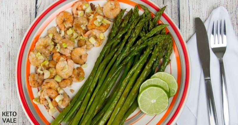 Roasted Lemon Butter Garlic Shrimp and Asparagus