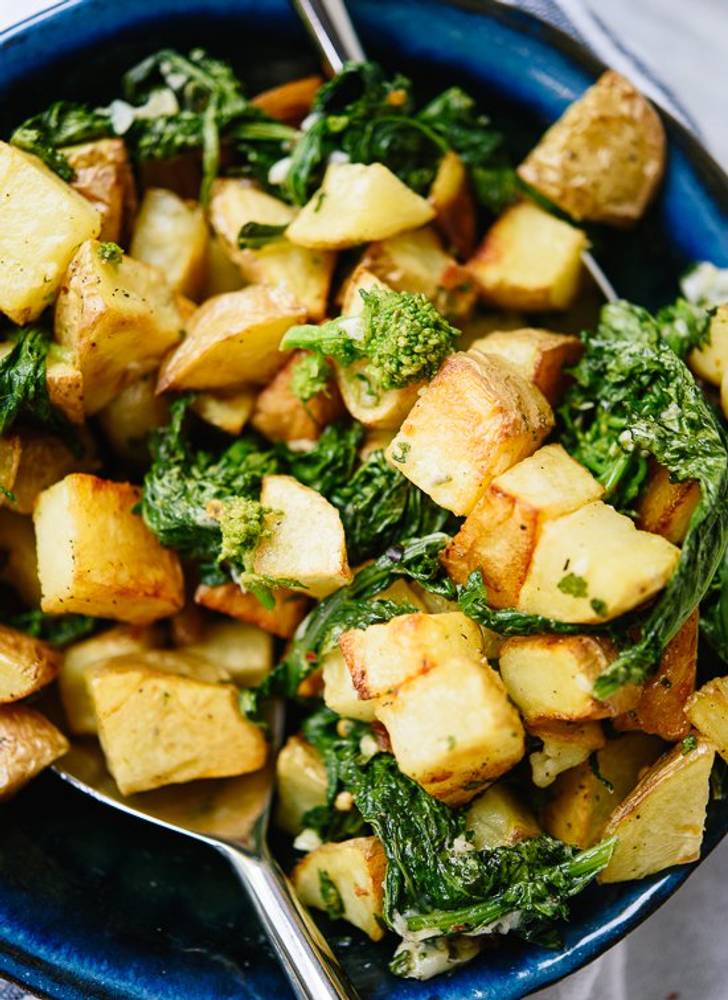 Lemony Roasted Potatoes and Broccoli Rabe