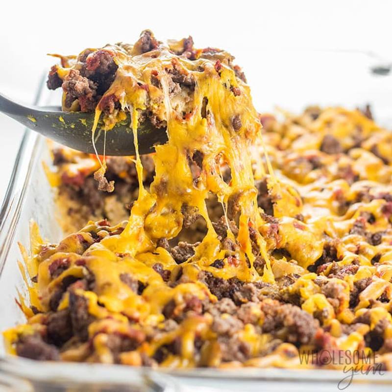Easy Low Carb Keto Cheeseburger Casserole Recipe