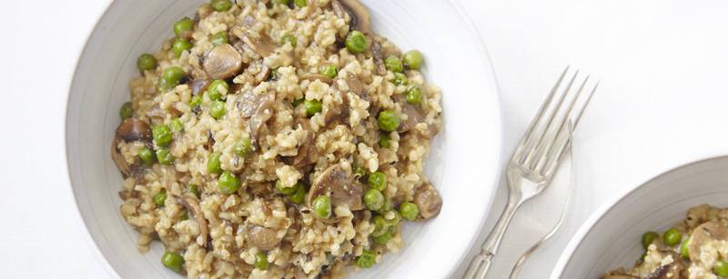 Mushroom and Green Pea Risotto