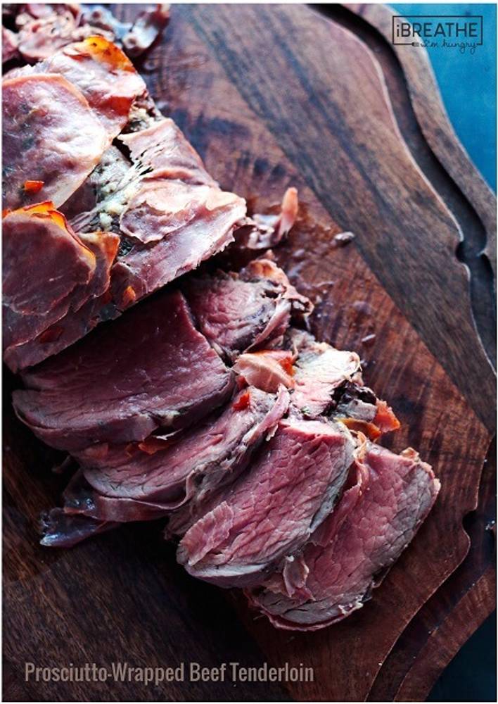 Prosciutto-Wrapped Whole Roasted Beef Tenderloin