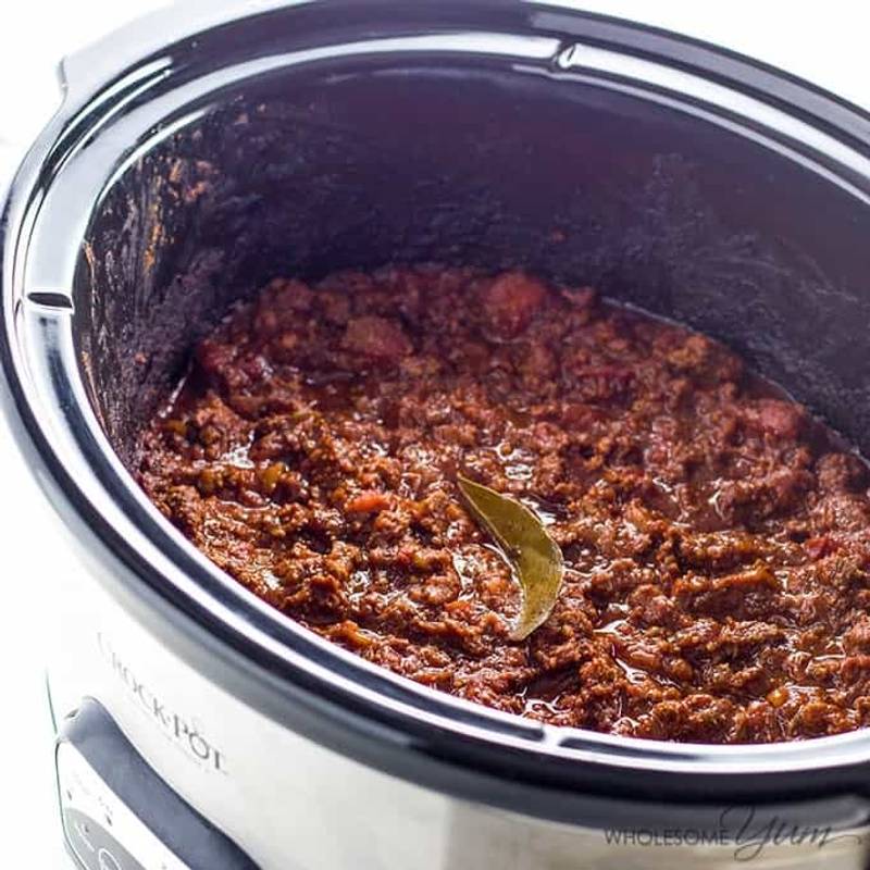 Keto Low Carb Chili Recipe - Crock Pot or Instant Pot (Paleo)