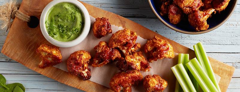 Crispy Buffalo Cauliflower Bites