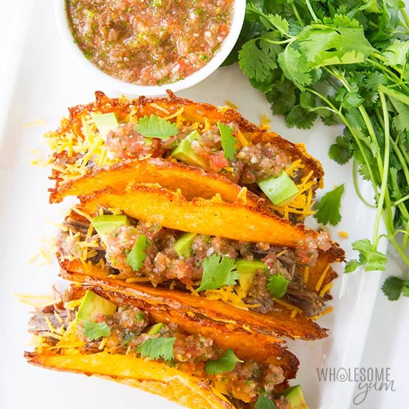 Low Carb Keto Cheese Taco Shells - Fast, Easy & Crispy