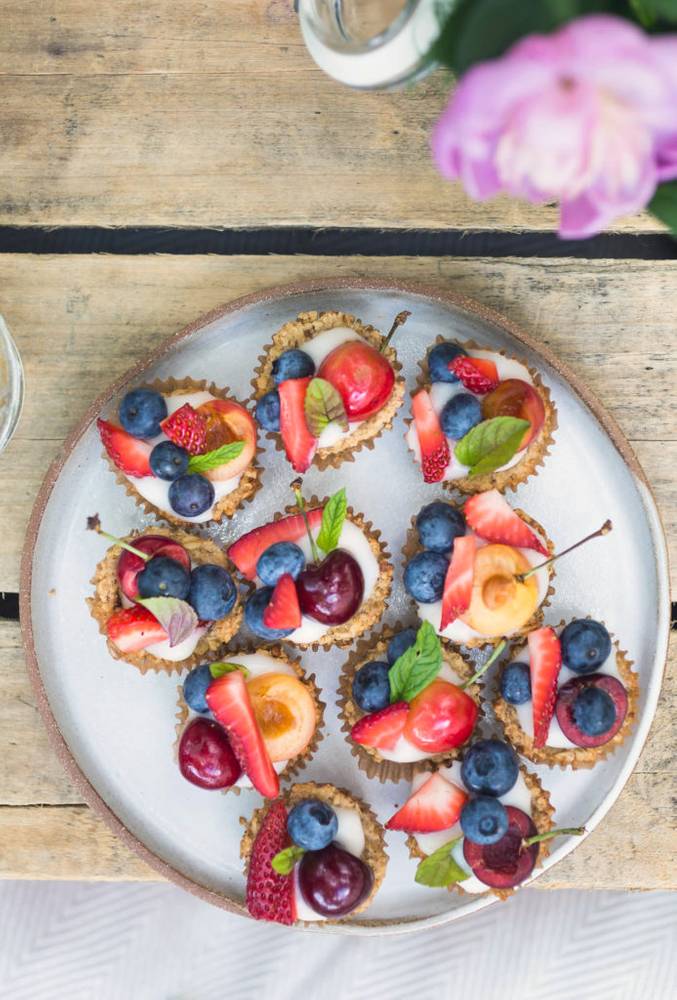Fruit & Yogurt Granola Tarts