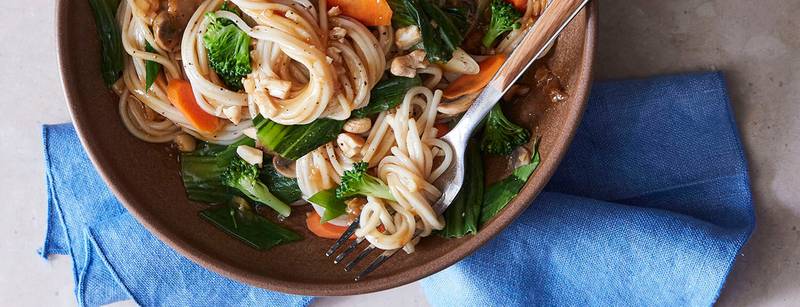 Chinese Noodles in Ginger Garlic Sauce