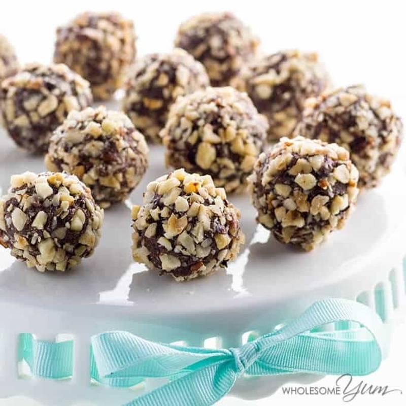5-Ingredient Sugar-free Chocolate Nutella Truffles (Low Carb, Gluten-free)