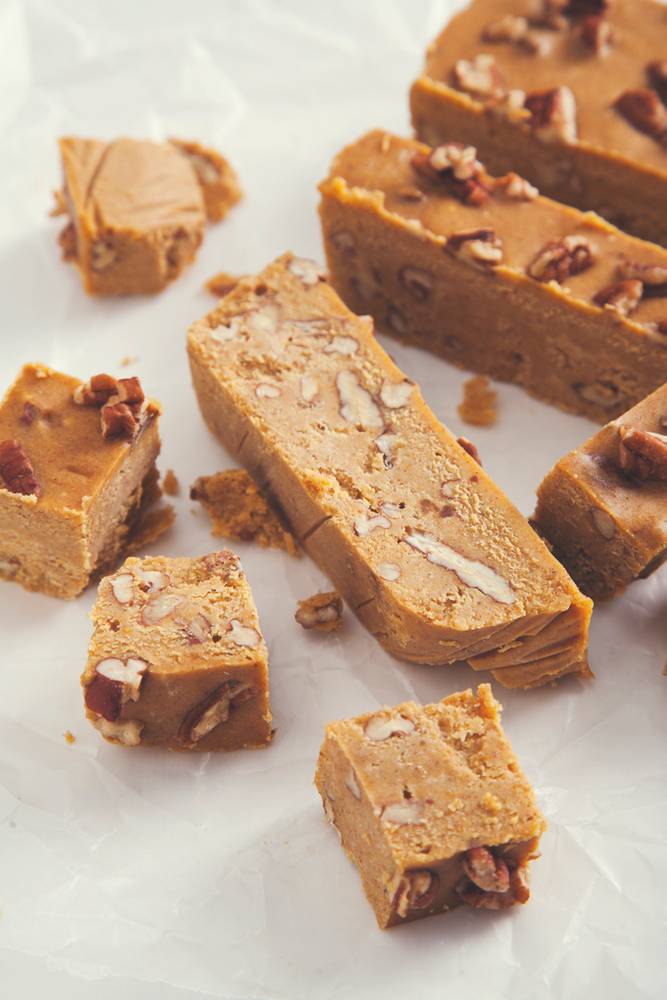 Maple Pecan Pumpkin Pie Freezer Fudge (Vegan, Gluten-Free)