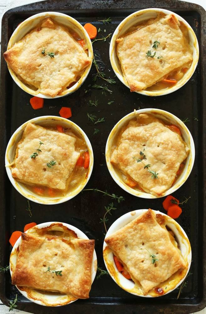 Thyme & White Bean Pot Pies