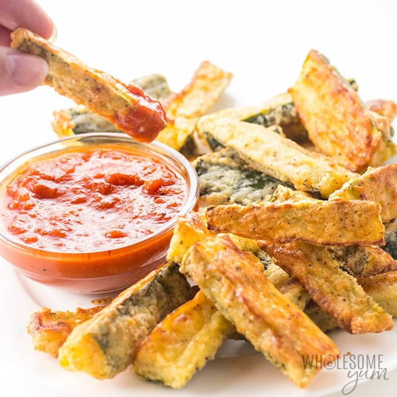 Crispy Baked Zucchini Fries Recipe - Low Carb with Parmesan