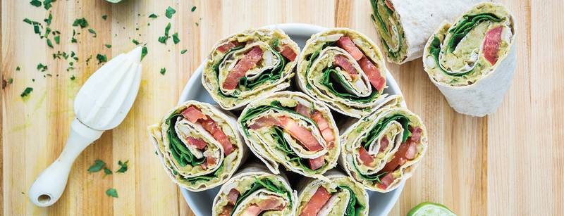 Avocado & White Bean Salad Wraps