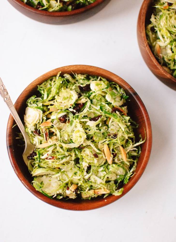 Honey Mustard Brussels Sprout Slaw