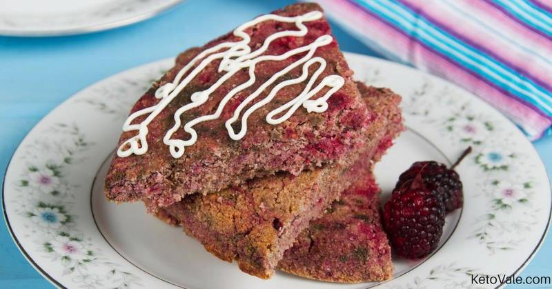 Glazed Blackberry Scones