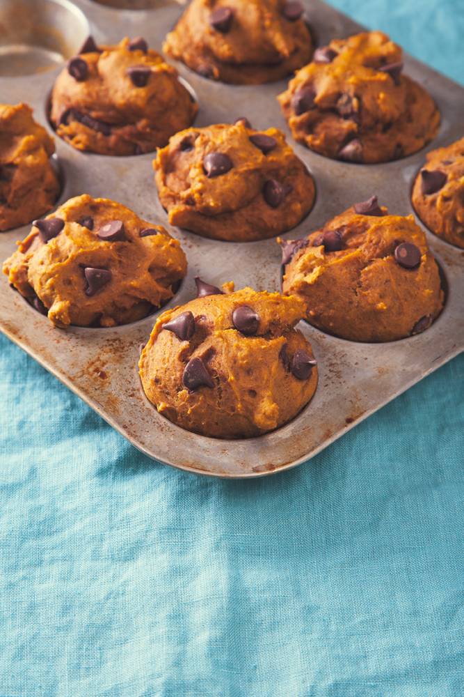 Peanut Butter Chocolate Chip Pumpkin Muffins (Vegan)