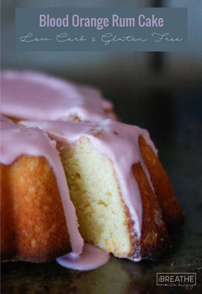 Glazed Blood Orange Rum Cake - Low Carb
