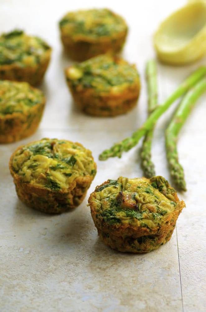 Asparagus Artichoke Frittatas