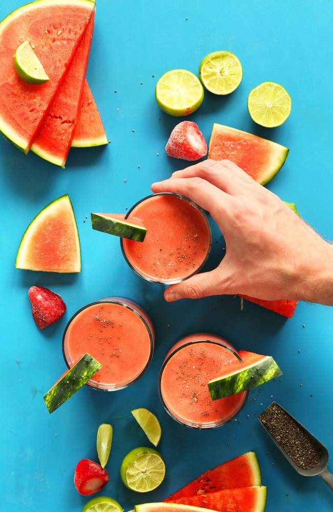Strawberry Chia Watermelon Smoothie